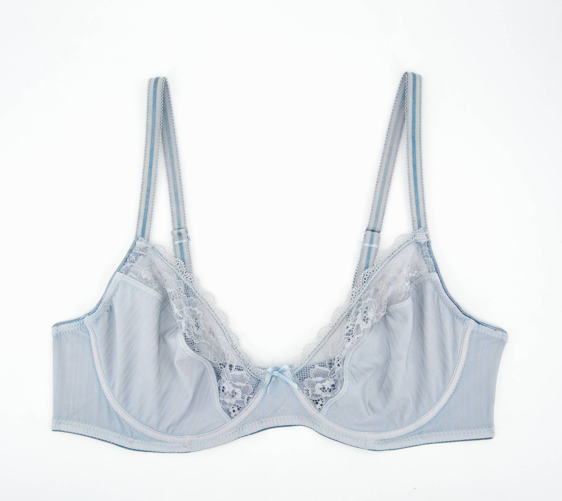 Eco Freundliche Mode ~ Handgemachte Upcycled Nachhaltige Dessous Bh Größe 70A Handgefärbte Frau Elegante Indigo Blau Natural Dye Unterwäsche von daphnaelbee