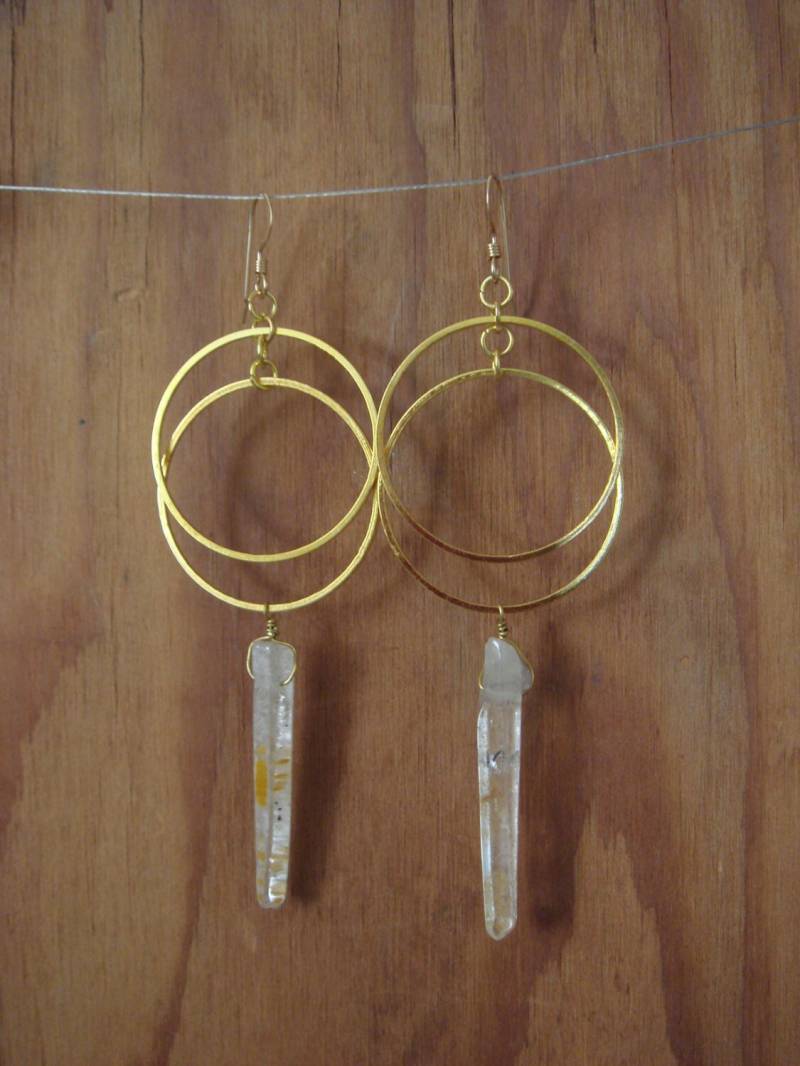 Cacoxenit Crystal Eclipse Ohrringe Cacoxenit Crystal Eclipse Ohrringe von dapht