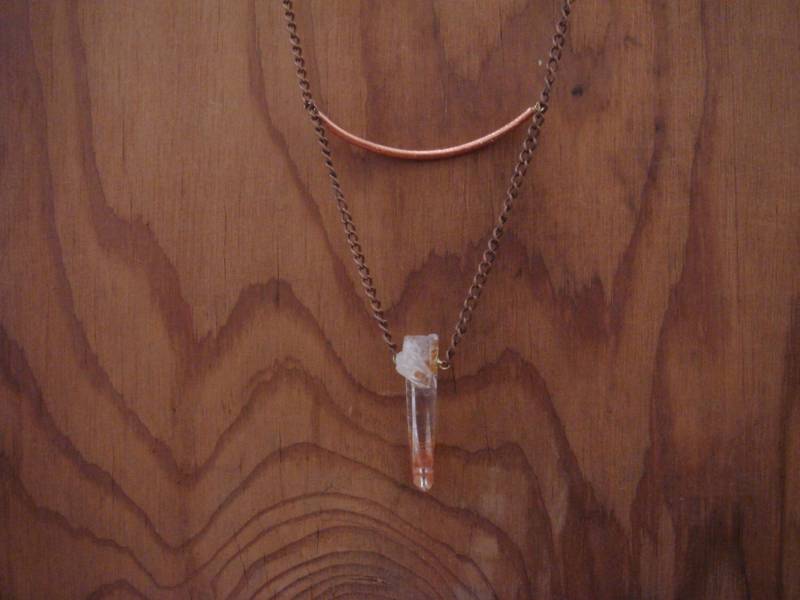 Cacoxenite Quarz Mit Geschwungenen Bar Halskette von dapht