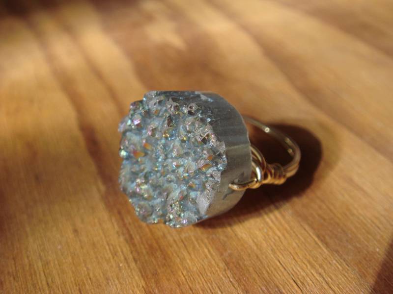 Druzy Goldring Ausstrahlung Druzy Goldring Ausstrahlung von dapht
