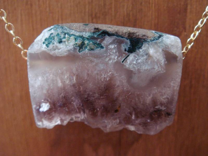 Druzy Scheibe Amethyst Halskette Druzy Scheibe Amethyst Halskette von dapht