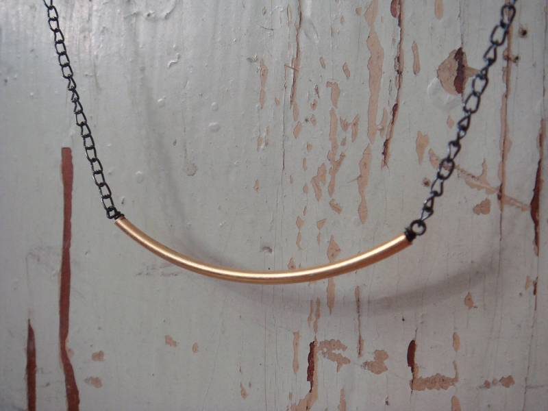 Gold Arc Gunmetal Halskette von dapht