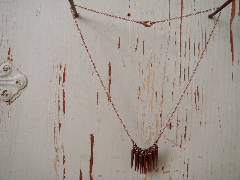 Kupfer Spike Fringe Halskette von dapht