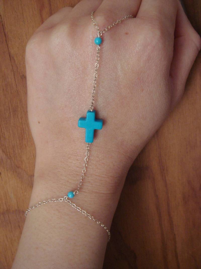 Verkauf - Blaue Heilige Handkette Aus Sterlingsilber Verkauf - Blaue Heilige Handkette Aus Sterlingsilber von dapht