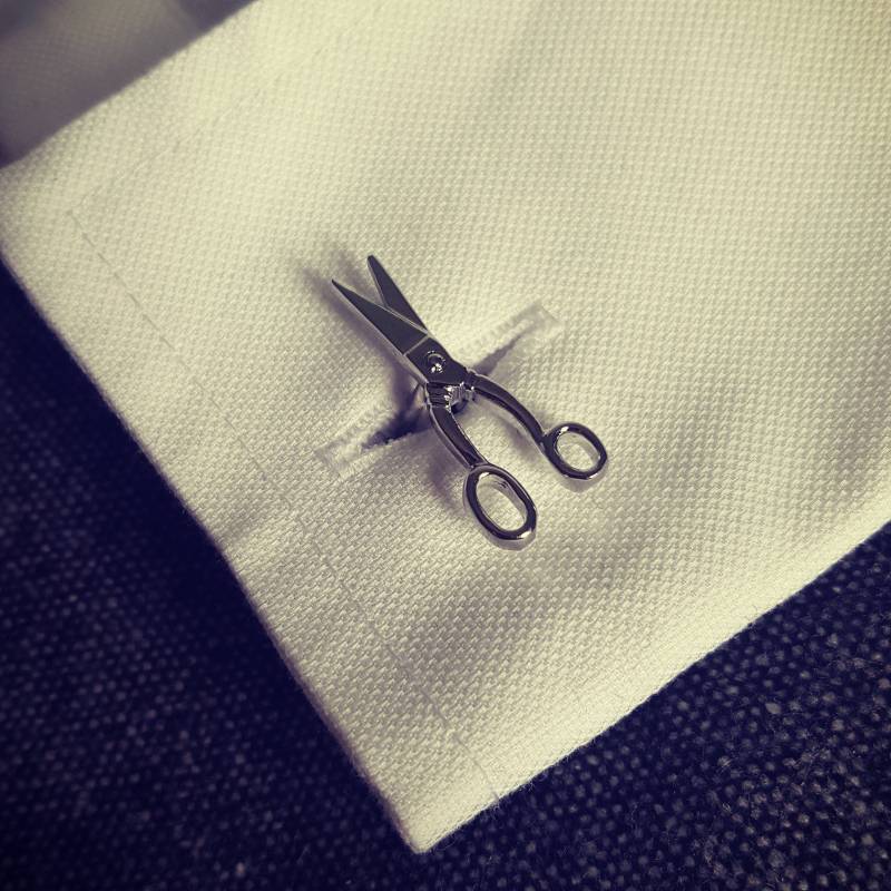 Schere Versilbert Paar Manschettenknöpfe Geschenk Für Friseur von dapperchaps