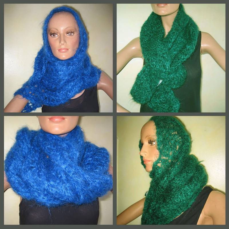 Handarbeit Gestrickte Mohair Stola Tuch Xxl Schal Schultertuch Aus Langhaar Mit Feiner Wolle Hauchzart Federleicht Brautaccessoire von darauffreueichmich