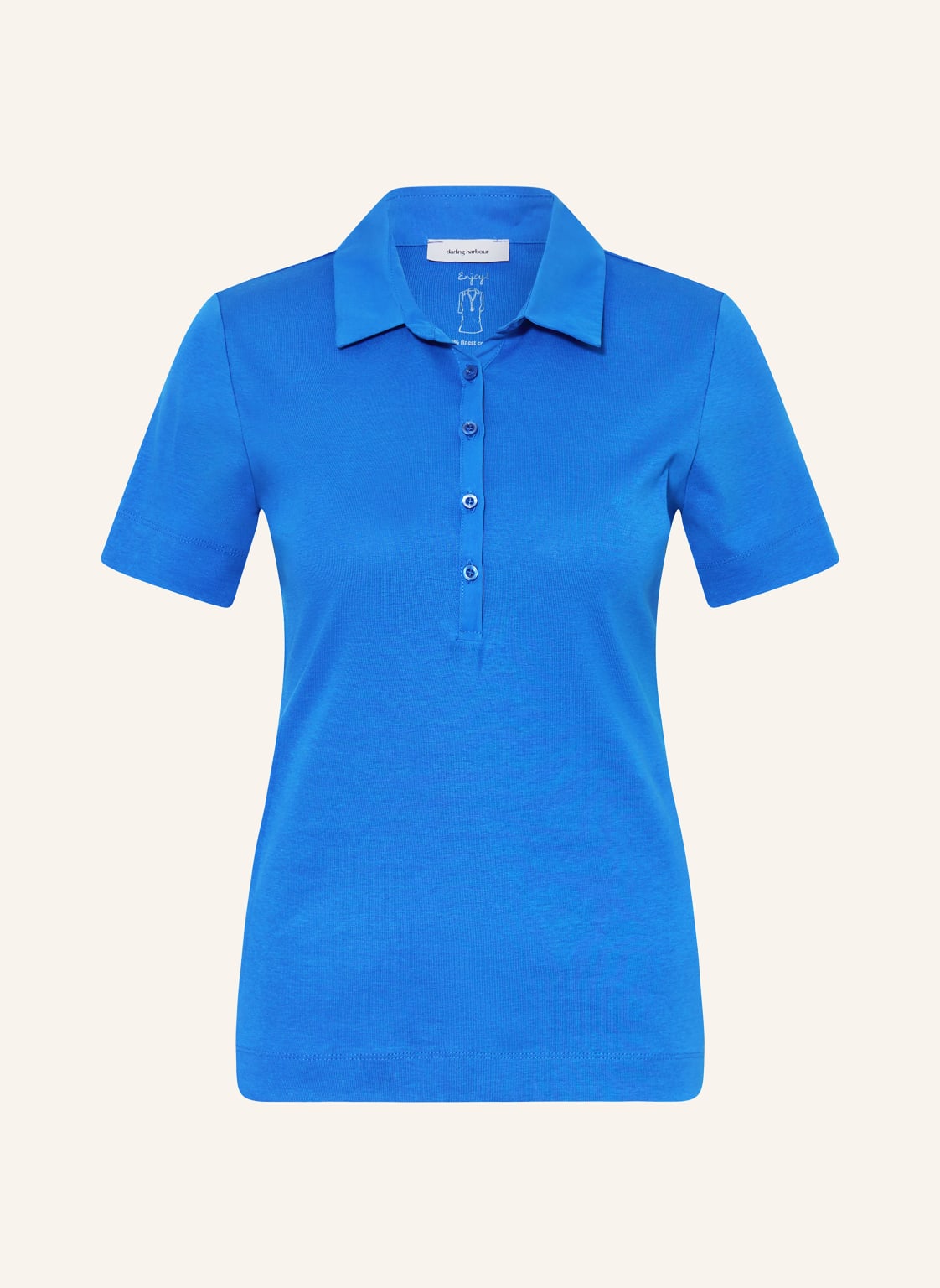 Darling Harbour Jersey-Poloshirt blau von darling harbour