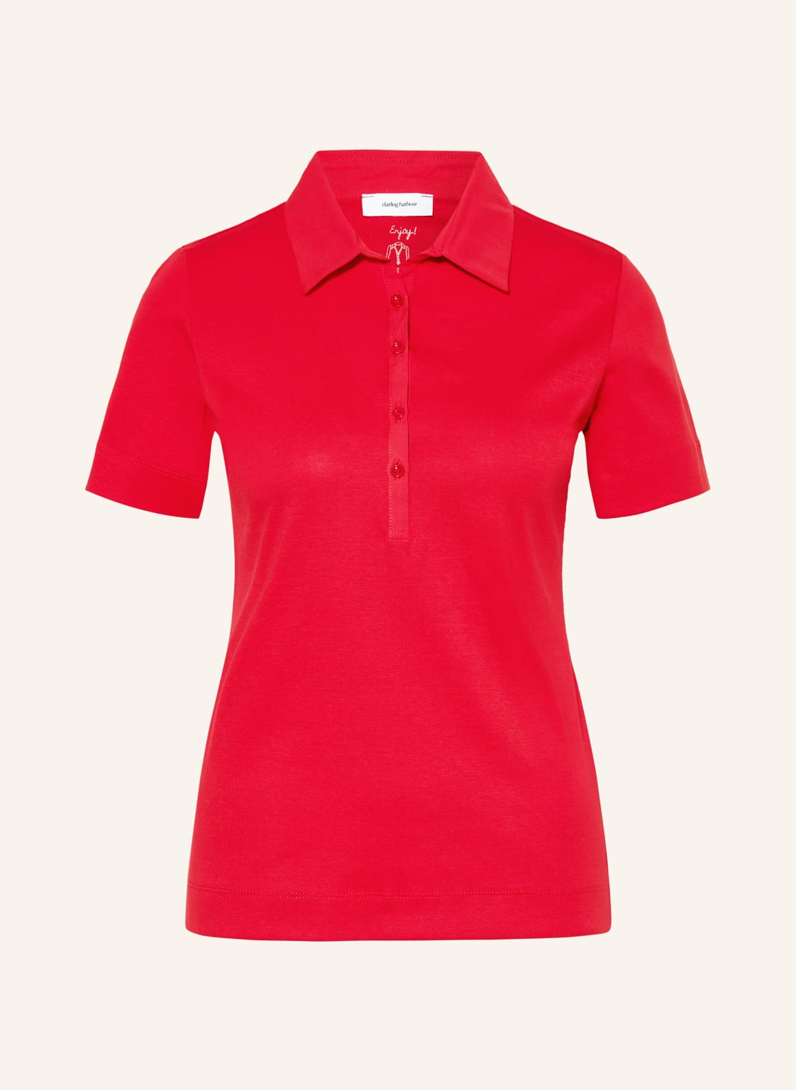 Darling Harbour Jersey-Poloshirt rot von darling harbour