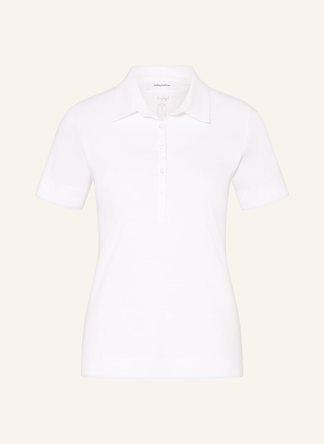 Darling Harbour Jersey-Poloshirt weiss von darling harbour