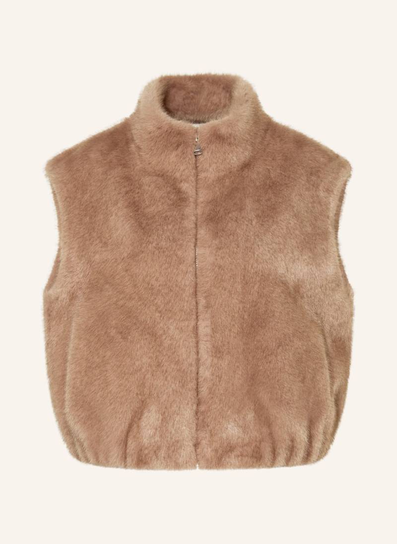 Darling Harbour Kunstfell-Weste braun von darling harbour