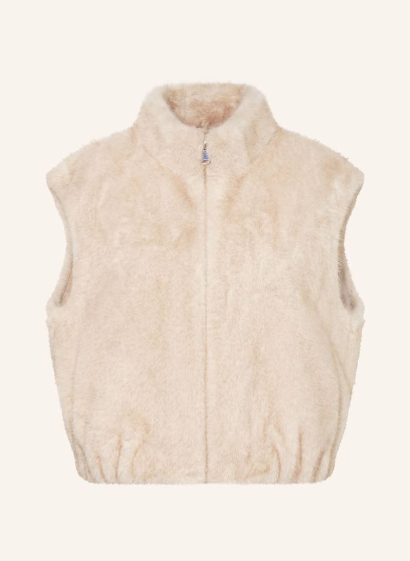 Darling Harbour Kunstfell-Weste weiss von darling harbour