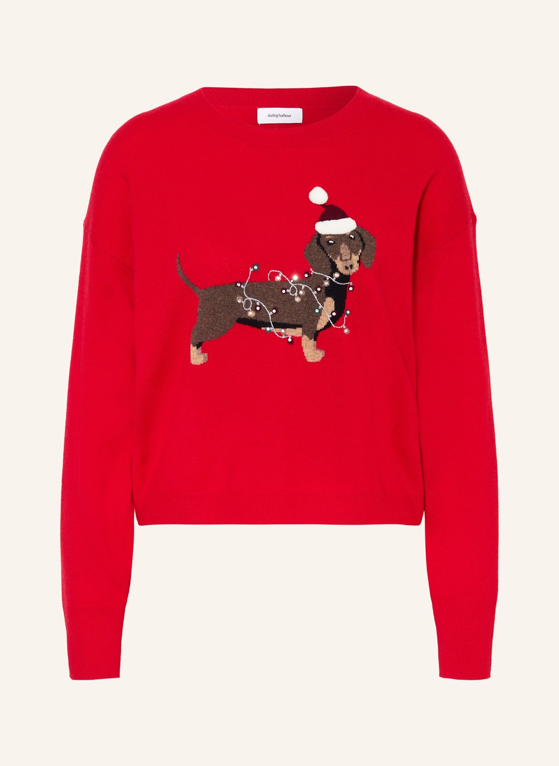 Darling Harbour Pullover Mit Schmucksteinen rot von darling harbour