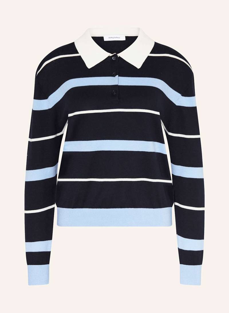 Darling Harbour Strick-Poloshirt blau von darling harbour