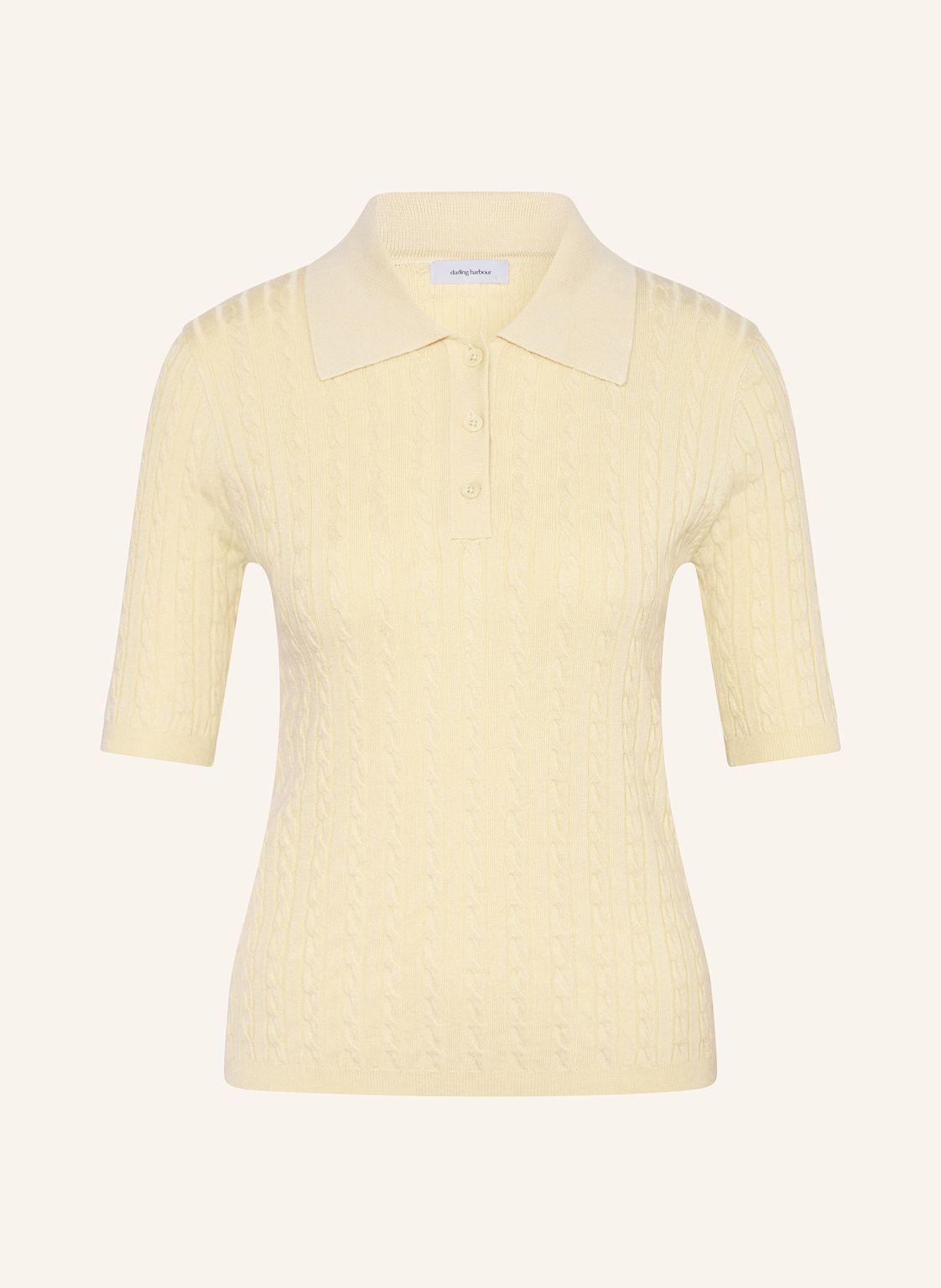 Darling Harbour Strick-Poloshirt gelb von darling harbour
