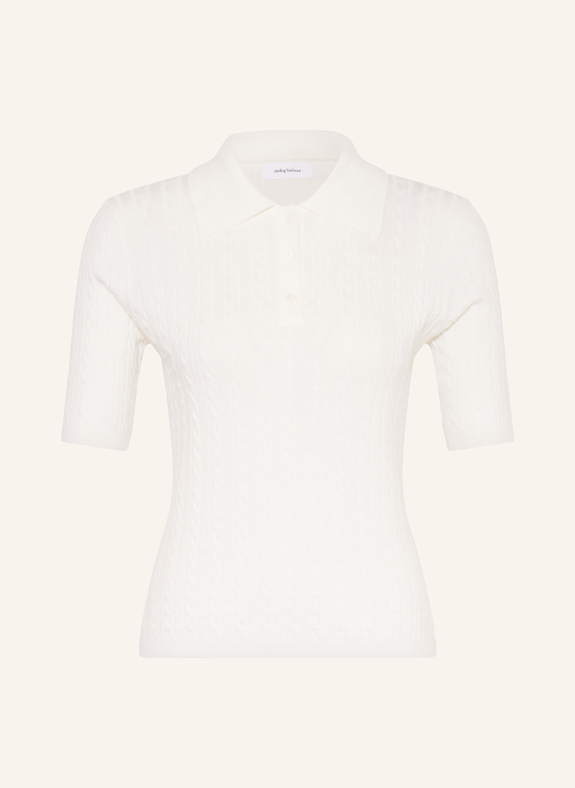 Darling Harbour Strick-Poloshirt weiss von darling harbour