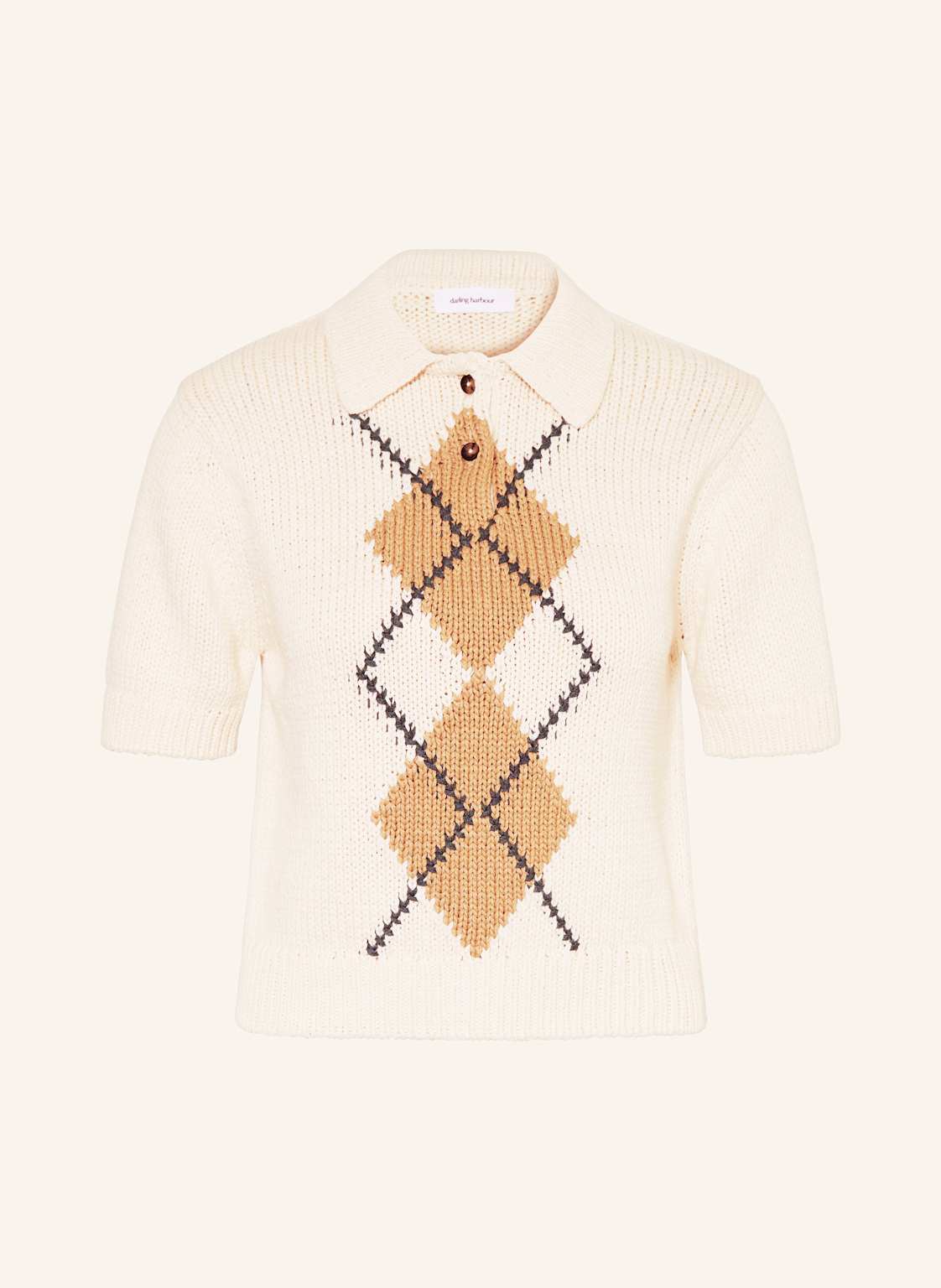 Darling Harbour Strick-Poloshirt weiss von darling harbour