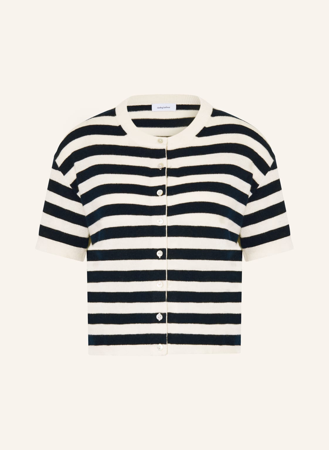 Darling Harbour Strickjacke Aus Cashmere weiss von darling harbour