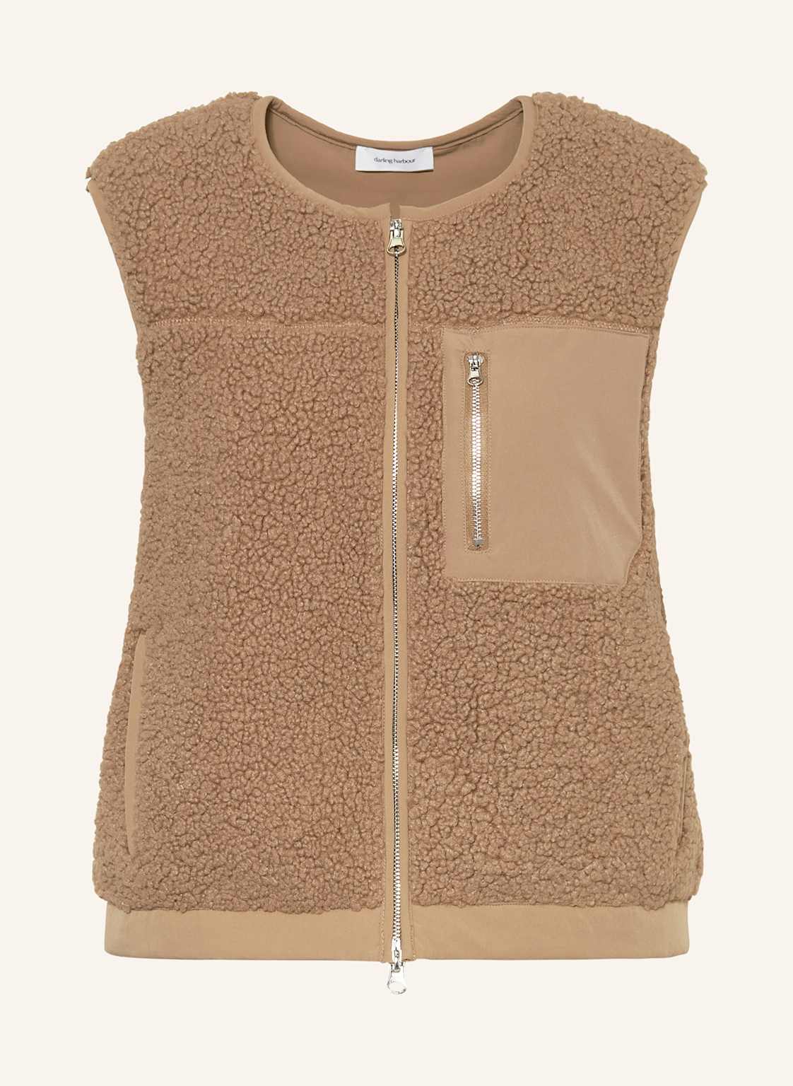 Darling Harbour Teddyfell-Weste braun von darling harbour