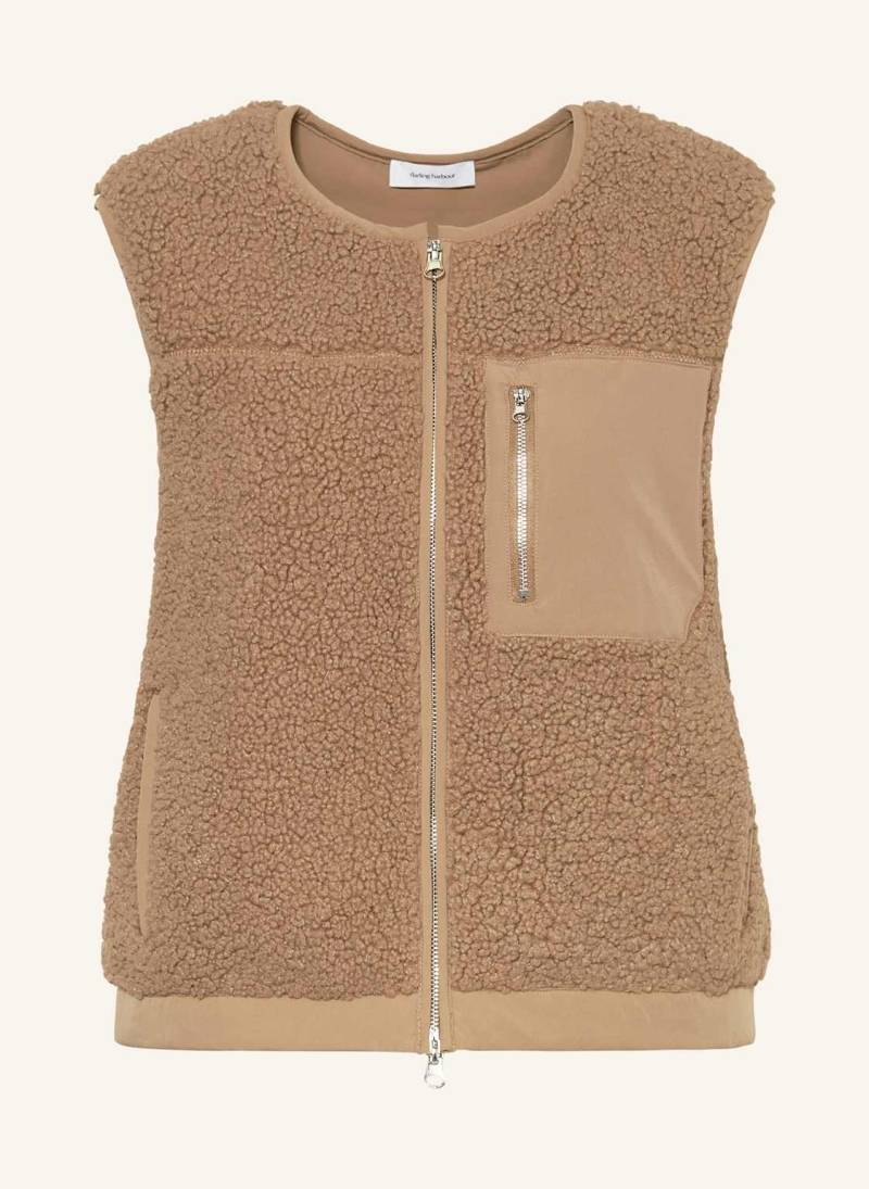 Darling Harbour Teddyfell-Weste braun von darling harbour