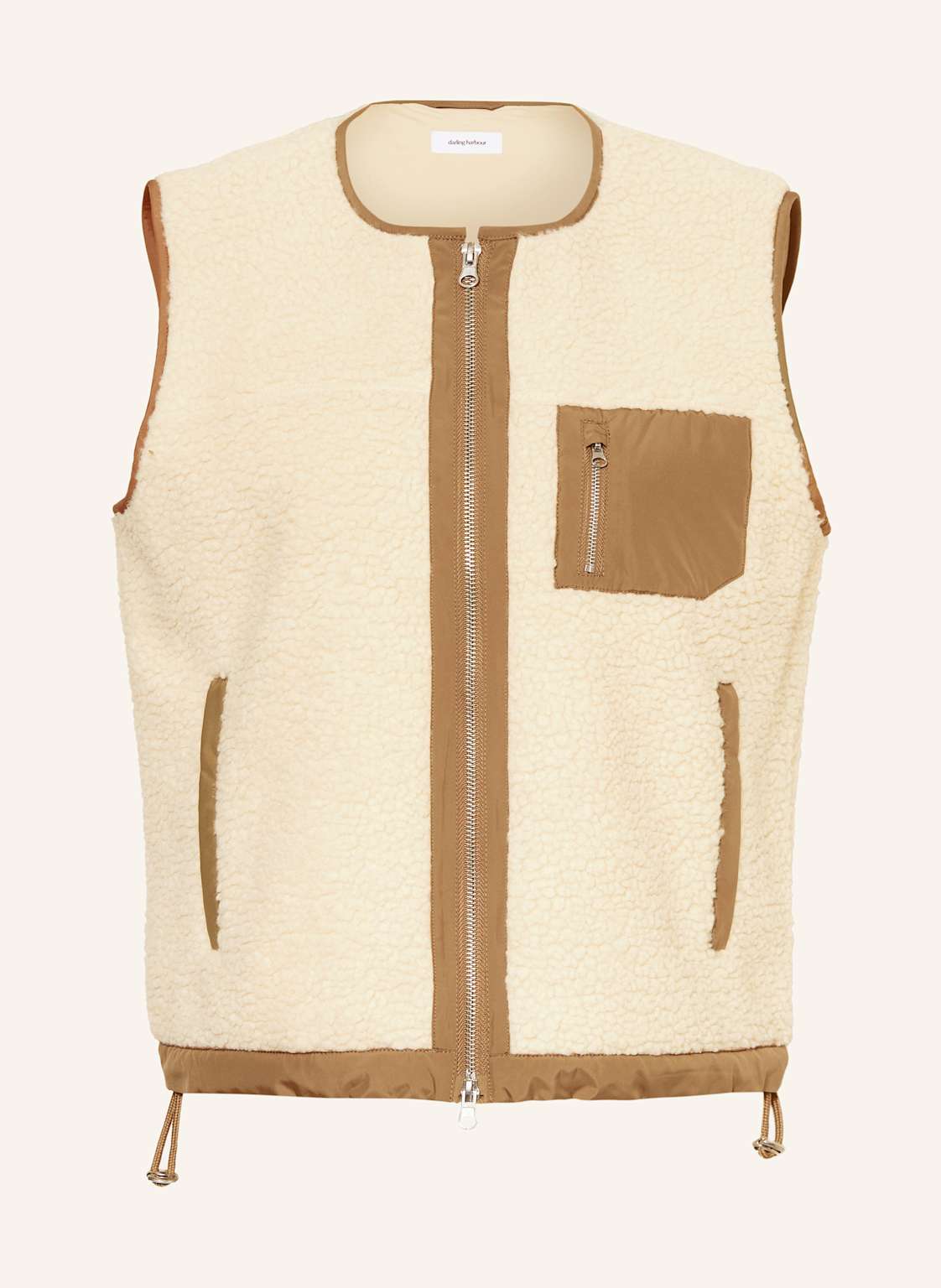 Darling Harbour Teddyfell-Weste weiss von darling harbour