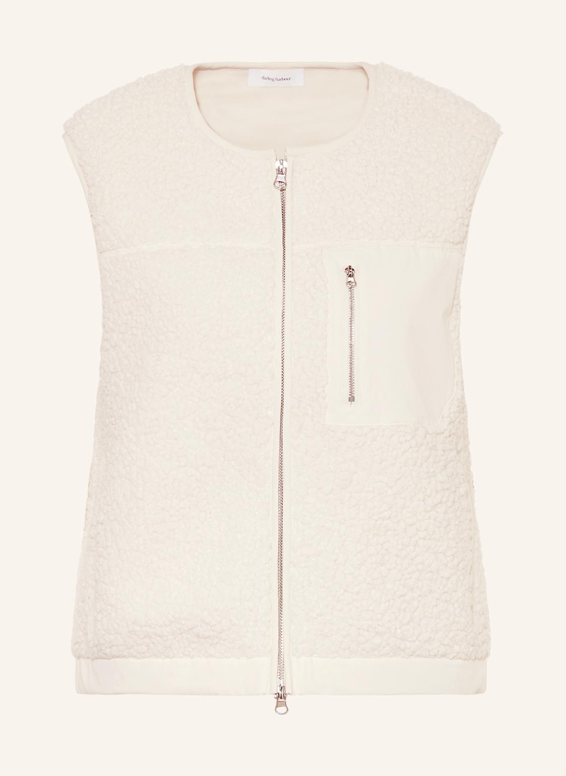 Darling Harbour Teddyfell-Weste weiss von darling harbour