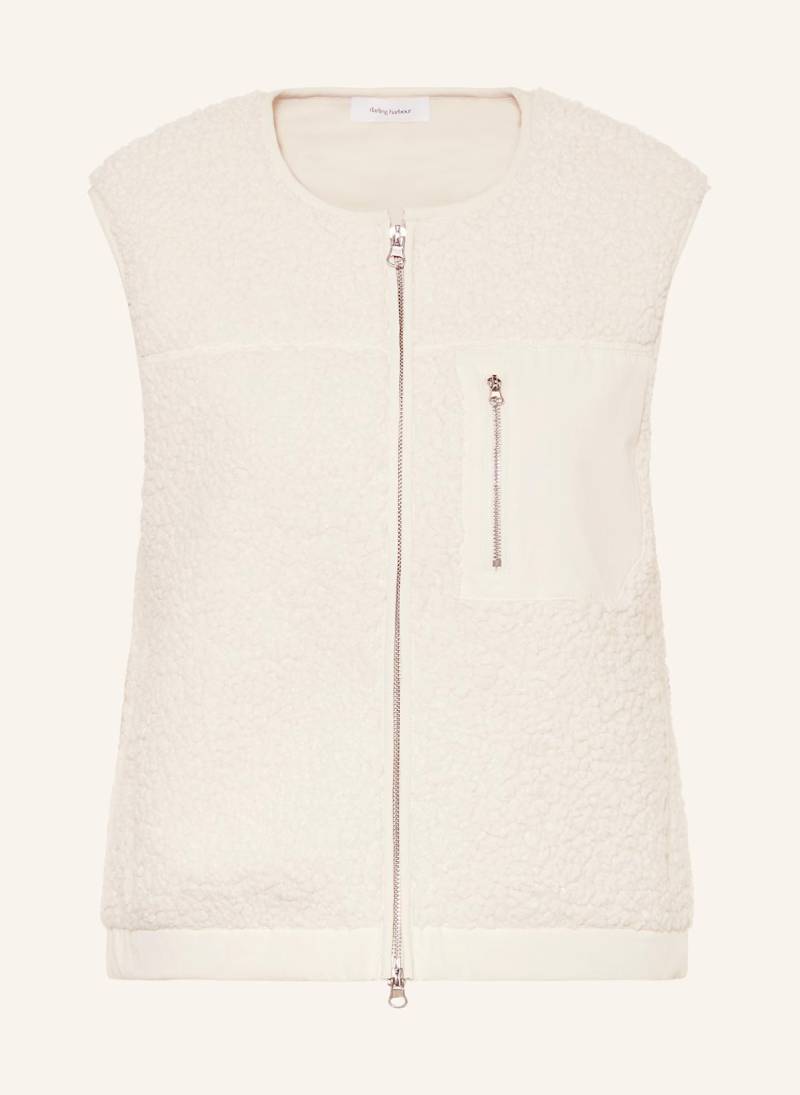 Darling Harbour Teddyfell-Weste weiss von darling harbour