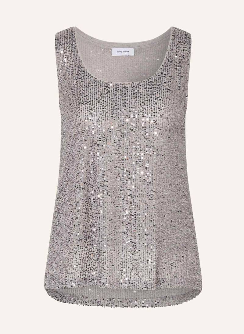 Darling Harbour Top Mit Pailletten grau von darling harbour