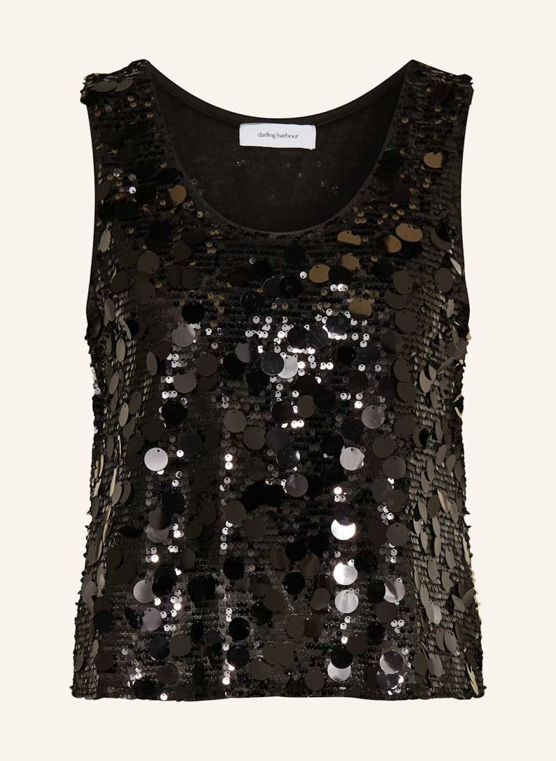 Darling Harbour Top Mit Pailletten schwarz von darling harbour