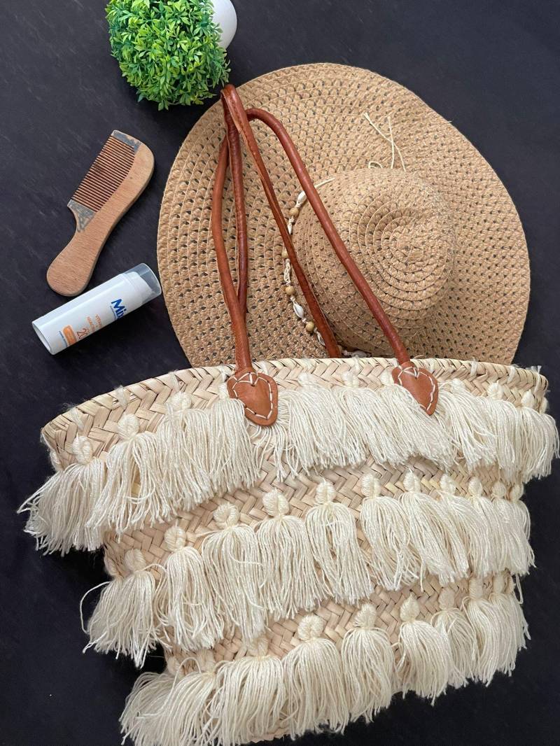 Strohtasche, Strandtasche, Basttasche, Mallorca, Korbtasche Strohtasche, Strandtasche, Basttasche, Mallorca, Korbtasche von darshama