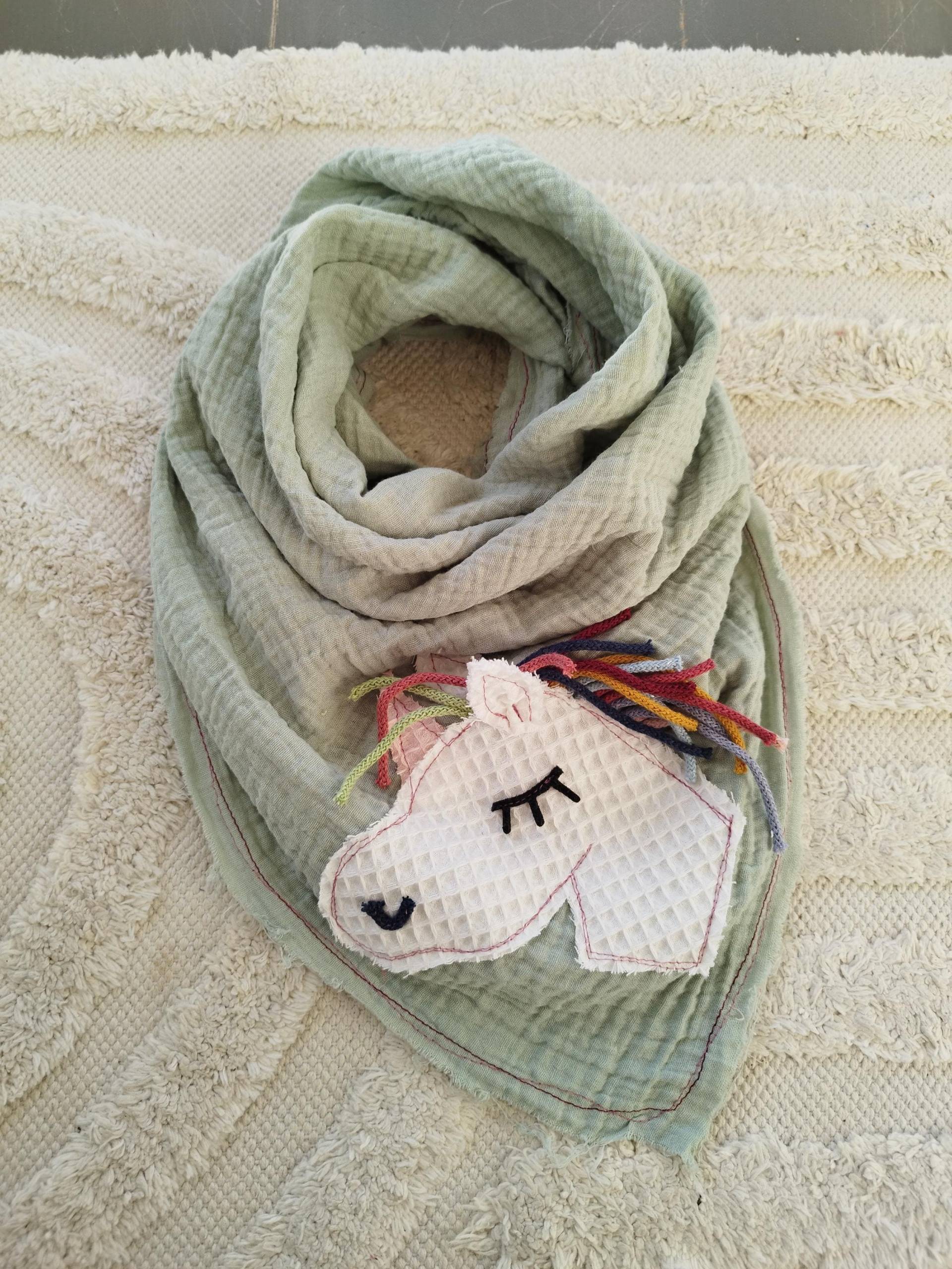 Dreieckstuch, Halstuch Für Kinder Mit Einhorn von dasDekowerk