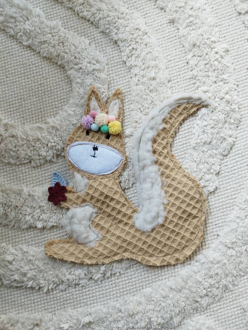 Eichhörnchen Applikation Für Schultüte Oder Kissen Zum Selbst Aufnähen von dasDekowerk