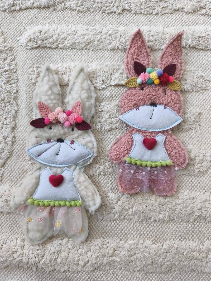 Hasen Applikation Für Schultüte Oder Kissen Zum Selbst Aufnähen/Kleben von dasDekowerk