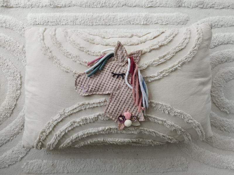 Pferde Einhorn Applikation Für Schultüte Oder Kissen Zum Selbst Aufnähen von dasDekowerk