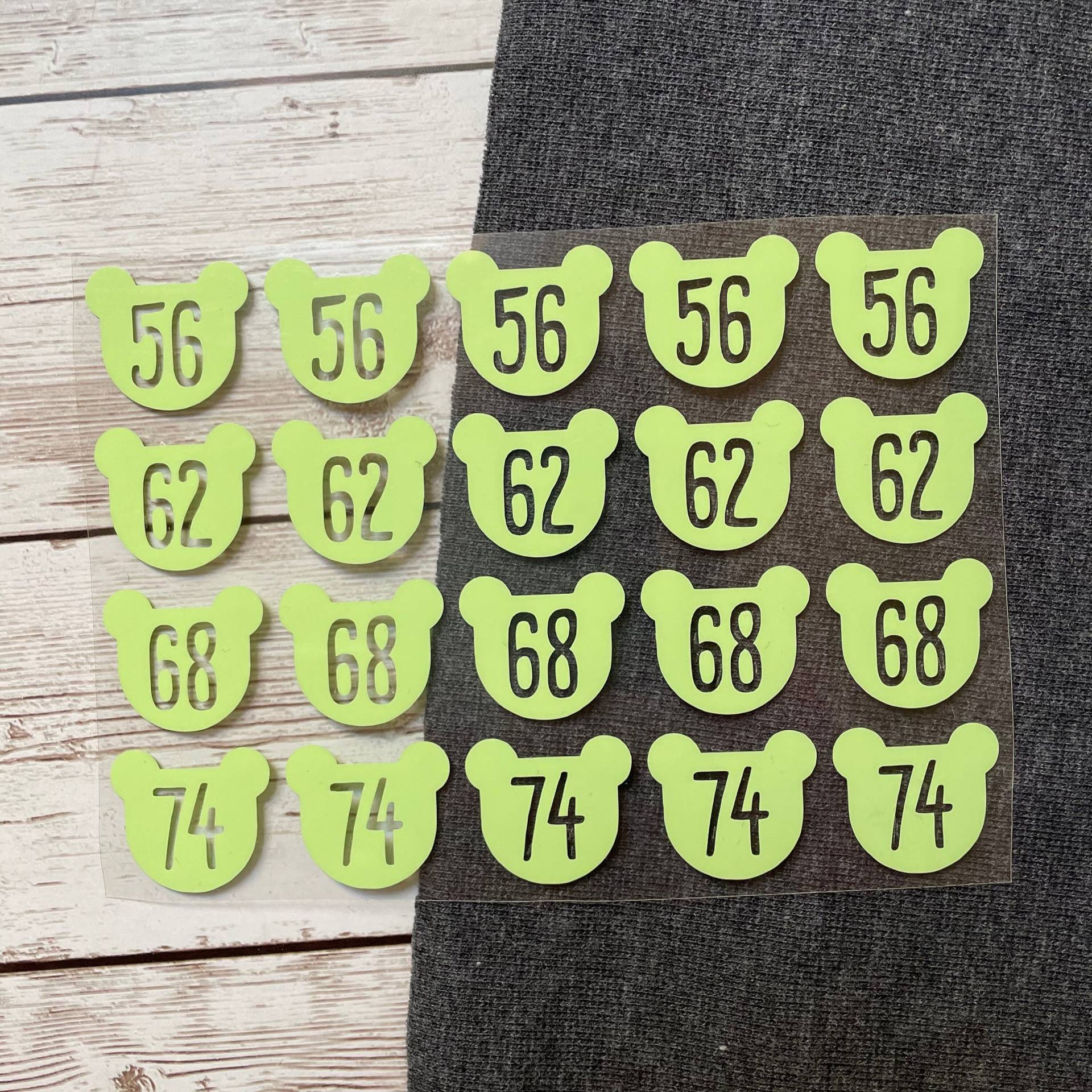 20 Größenetiketten Mit Deinen Wunschgrößen Zum Aufbügeln, Bügeletiketten von dasFraeuleinSchick