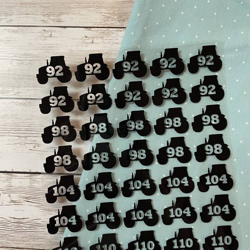 40 Größenetiketten Mit Deinen Wunschgrößen Zum Aufbügeln, Bügeletiketten Kleidergöße von dasFraeuleinSchick