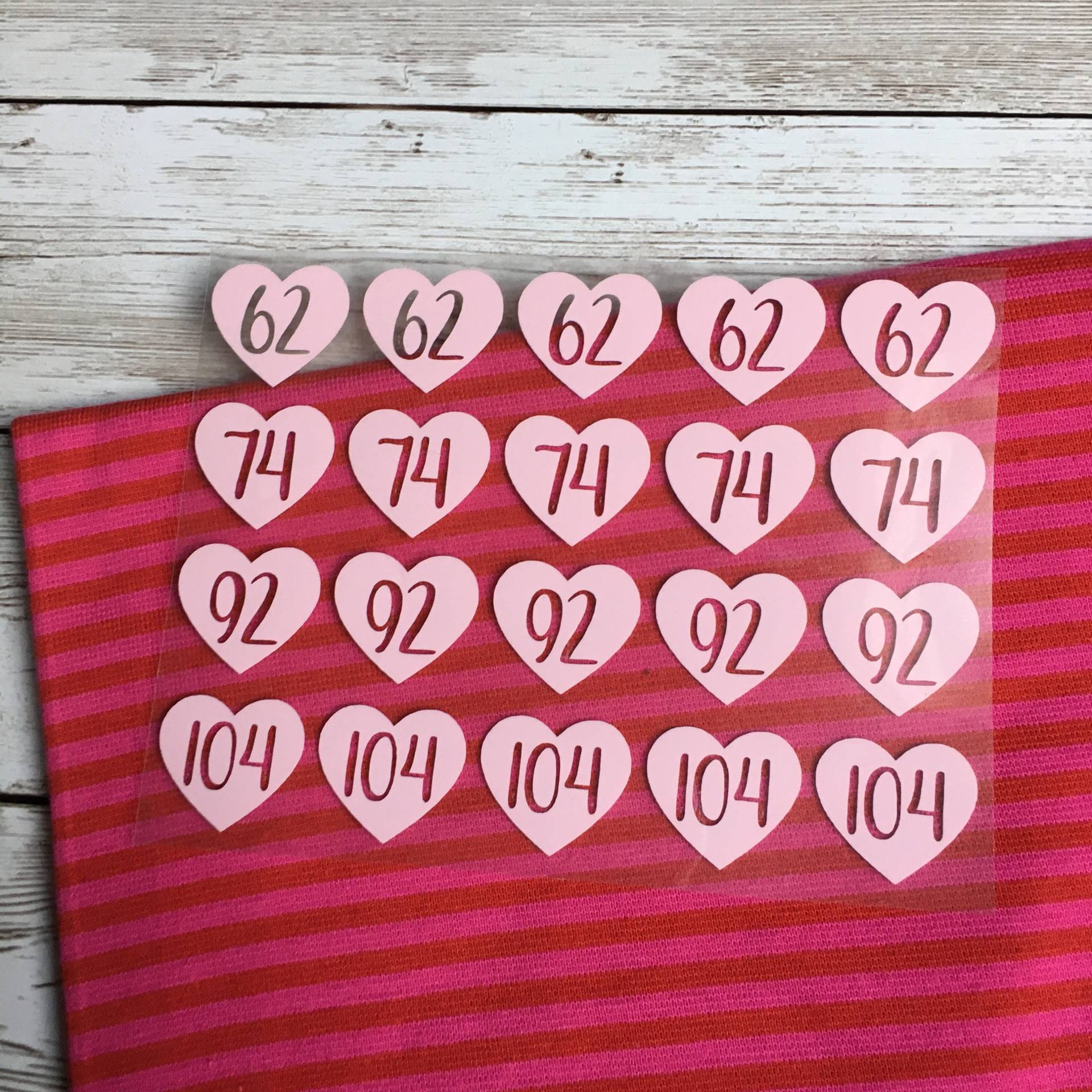 40 Größenetiketten Mit Deinen Wunschgrößen Zum Aufbügeln, Bügeletiketten von dasFraeuleinSchick