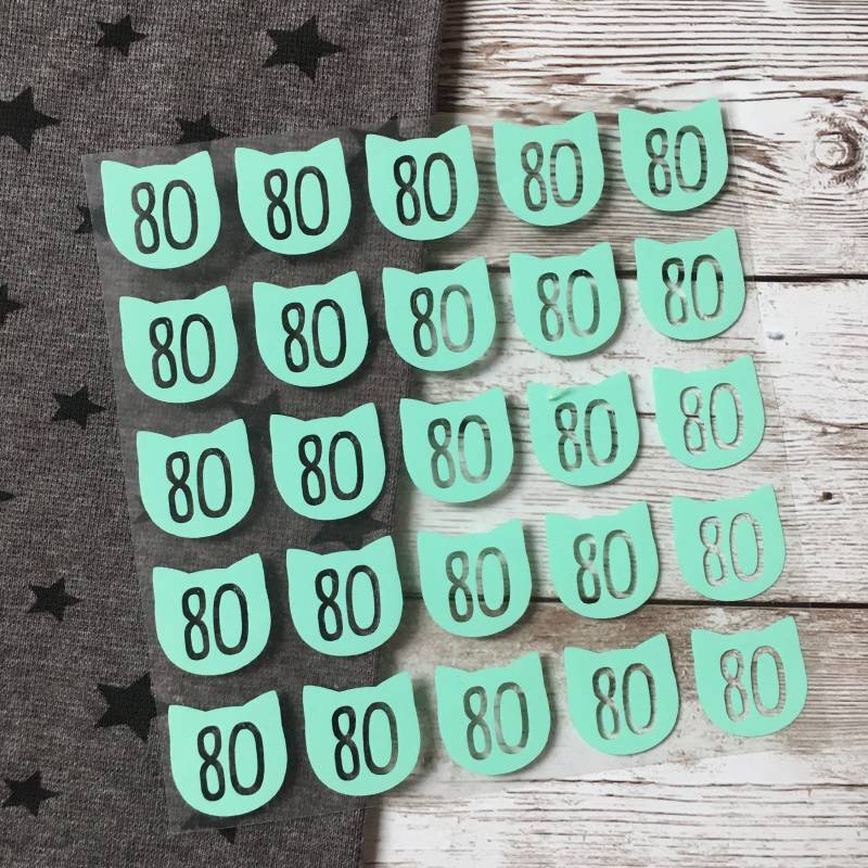 40 Größenetiketten Mit Deinen Wunschgrößen Zum Aufbügeln, Bügeletiketten von dasFraeuleinSchick