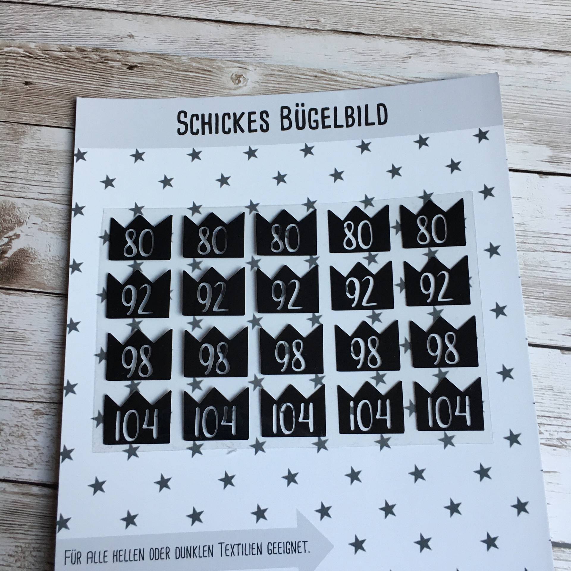 40 Größenetiketten Mit Deinen Wunschgrößen Zum Aufbügeln, Mehrere Größen Und Farben Möglich von dasFraeuleinSchick