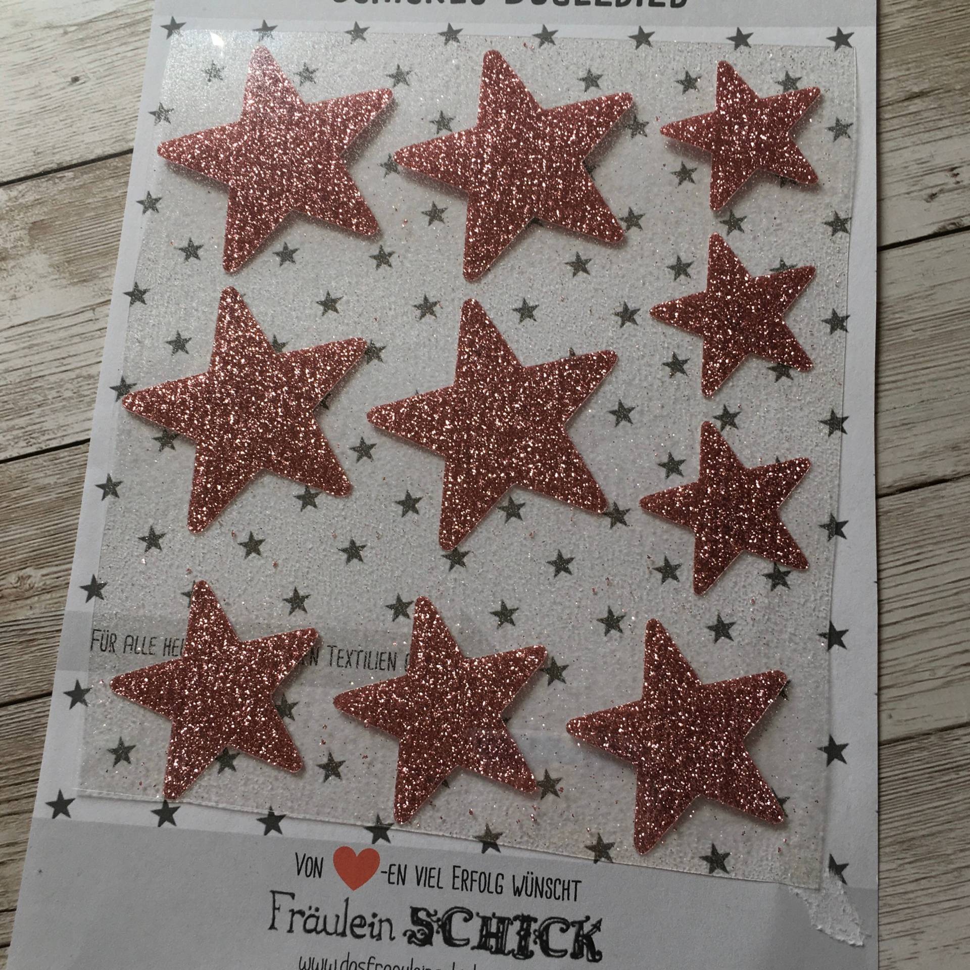 Bügelbild 10 Große Sterne, Adventskalender, Einschulung, Geburtstag von dasFraeuleinSchick