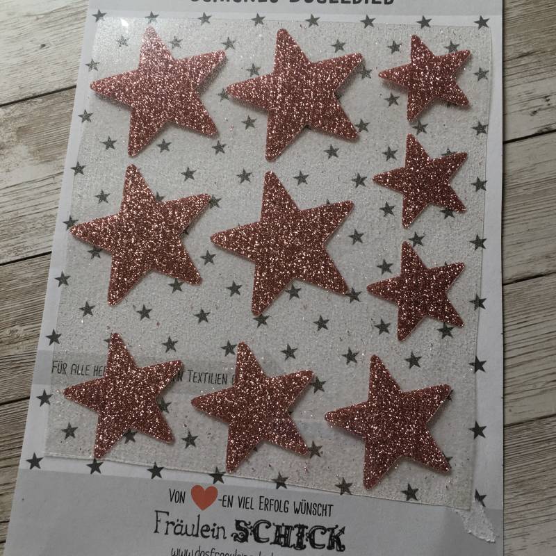 Bügelbild 10 Große Sterne, Adventskalender, Einschulung, Geburtstag von dasFraeuleinSchick