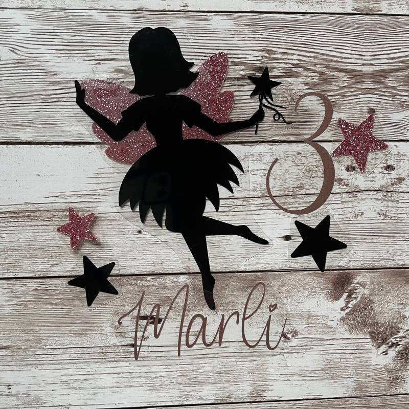 Bügelbild Fee Xl, Einfach Aufzubügeln, Geburtstag, Fee, Personalisierbar von dasFraeuleinSchick