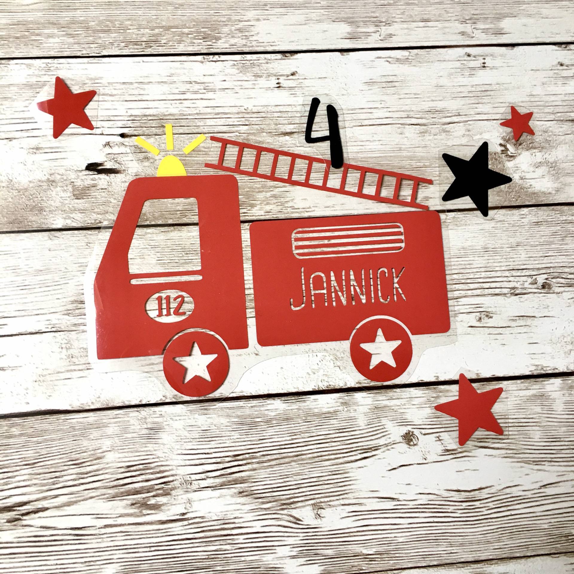 Bügelbild Feuerwehr Klein, Geburtstagsshirt von dasFraeuleinSchick