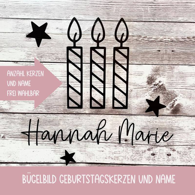 Bügelbild Geburtstag, Personalisiert, Diy Geburtstagsshirt Mit Namen Und Zahl von dasFraeuleinSchick