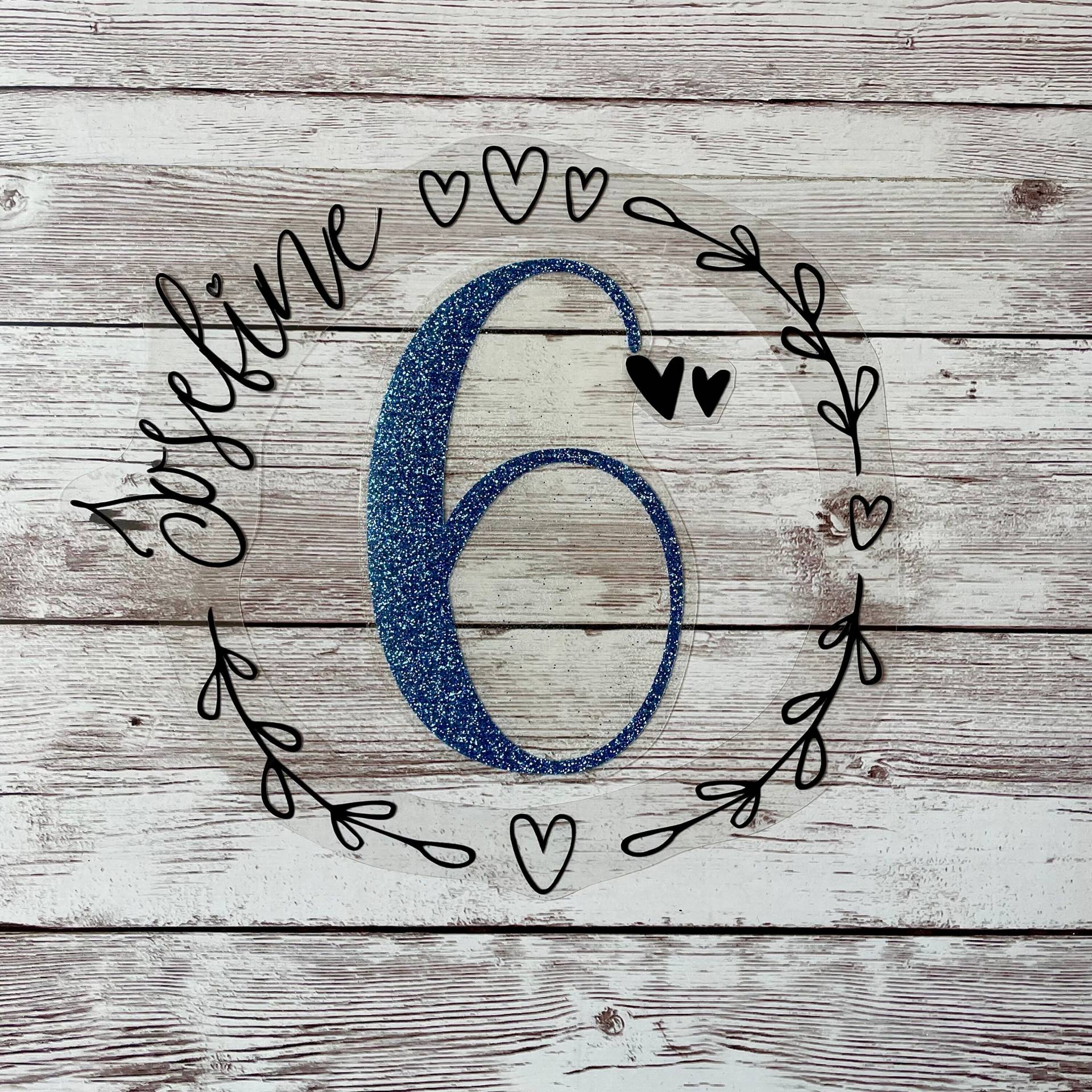 Bügelbild Geburtstag Kranz, Wunschtext, Bügelapplikation, Personalisiert von dasFraeuleinSchick