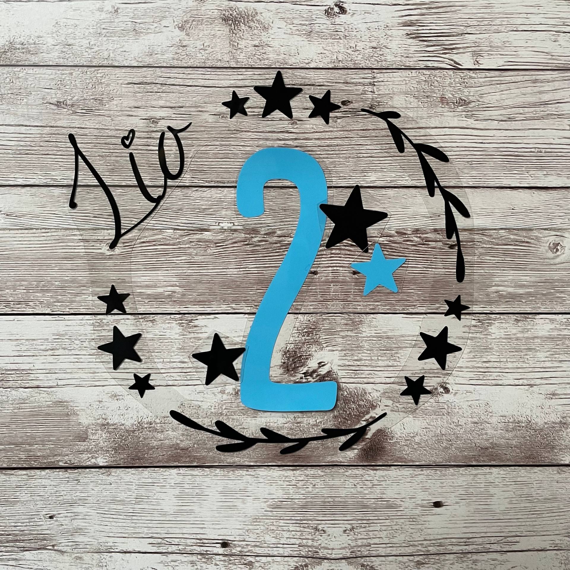 Bügelbild Geburtstag Kranz, Wunschtext, Bügelapplikation, Personalisiert von dasFraeuleinSchick