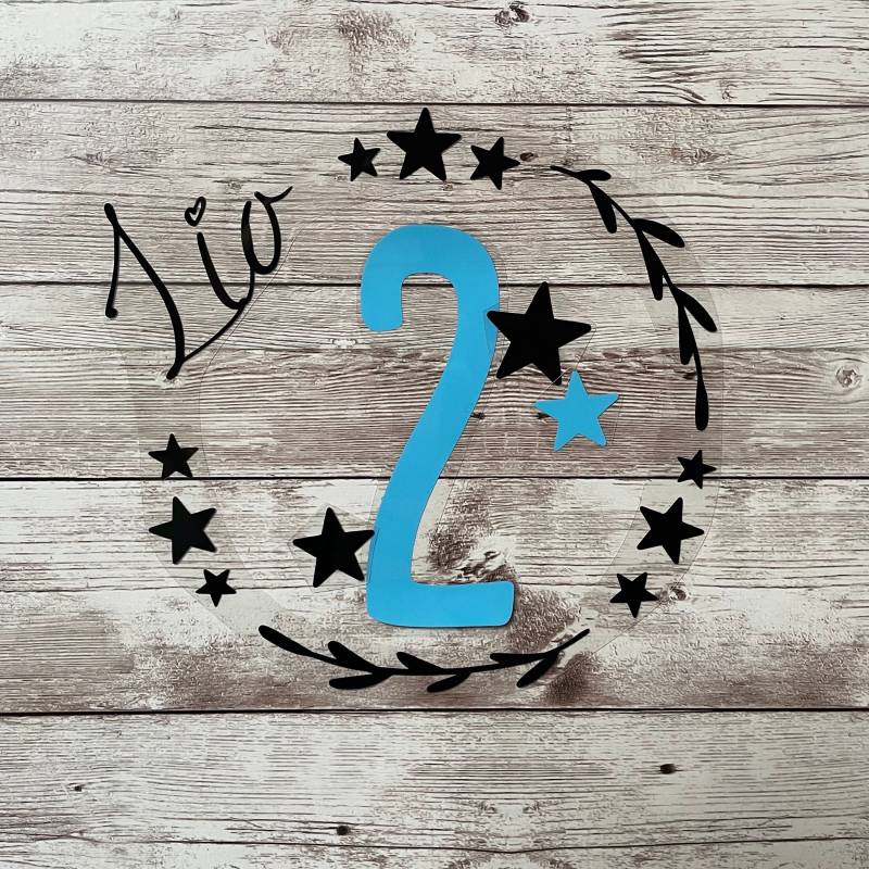 Bügelbild Geburtstag Kranz, Wunschtext, Bügelapplikation, Personalisiert von dasFraeuleinSchick