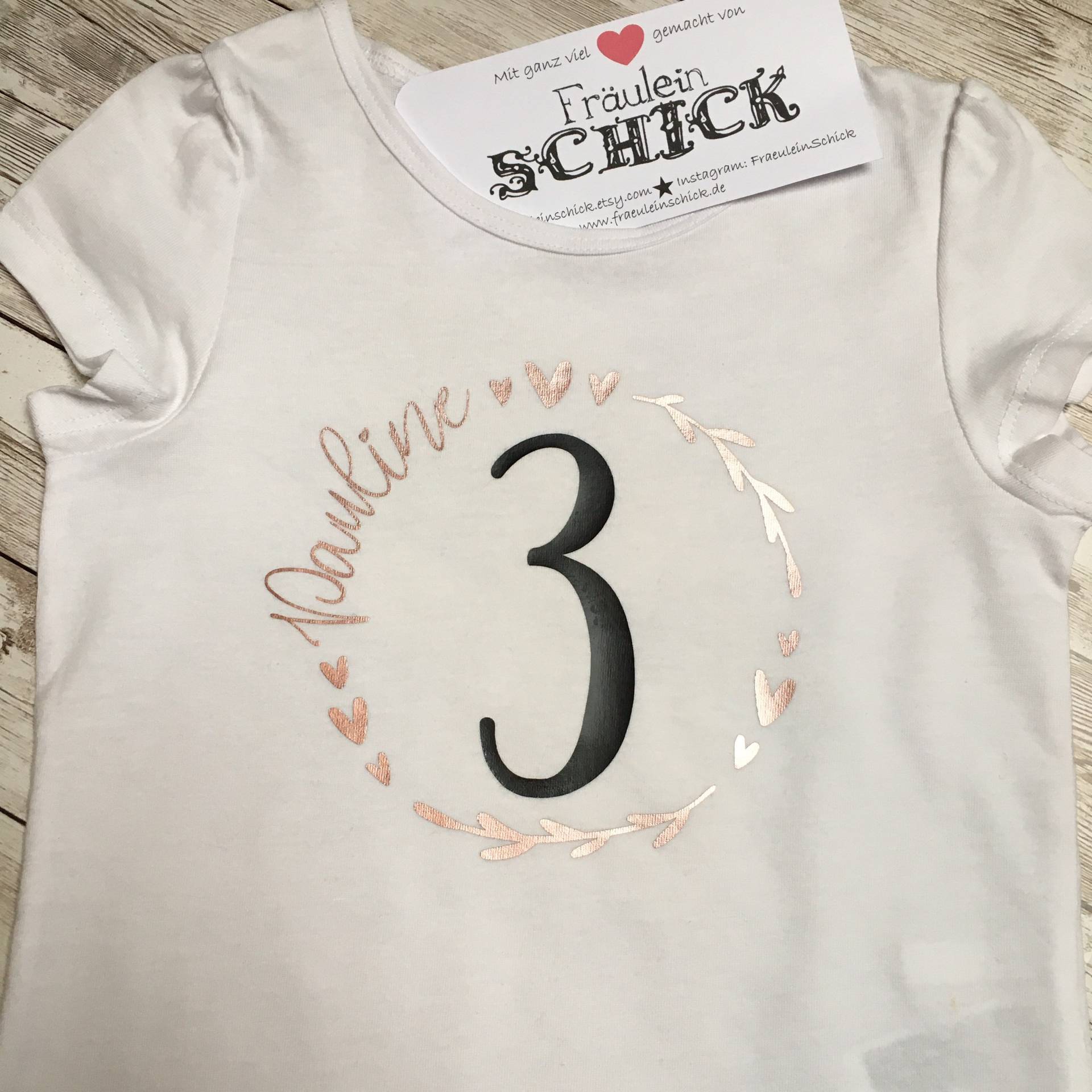 Bügelbild Geburtstag Kranz, Wunschtext, Bügelapplikation, Personalisiert von dasFraeuleinSchick