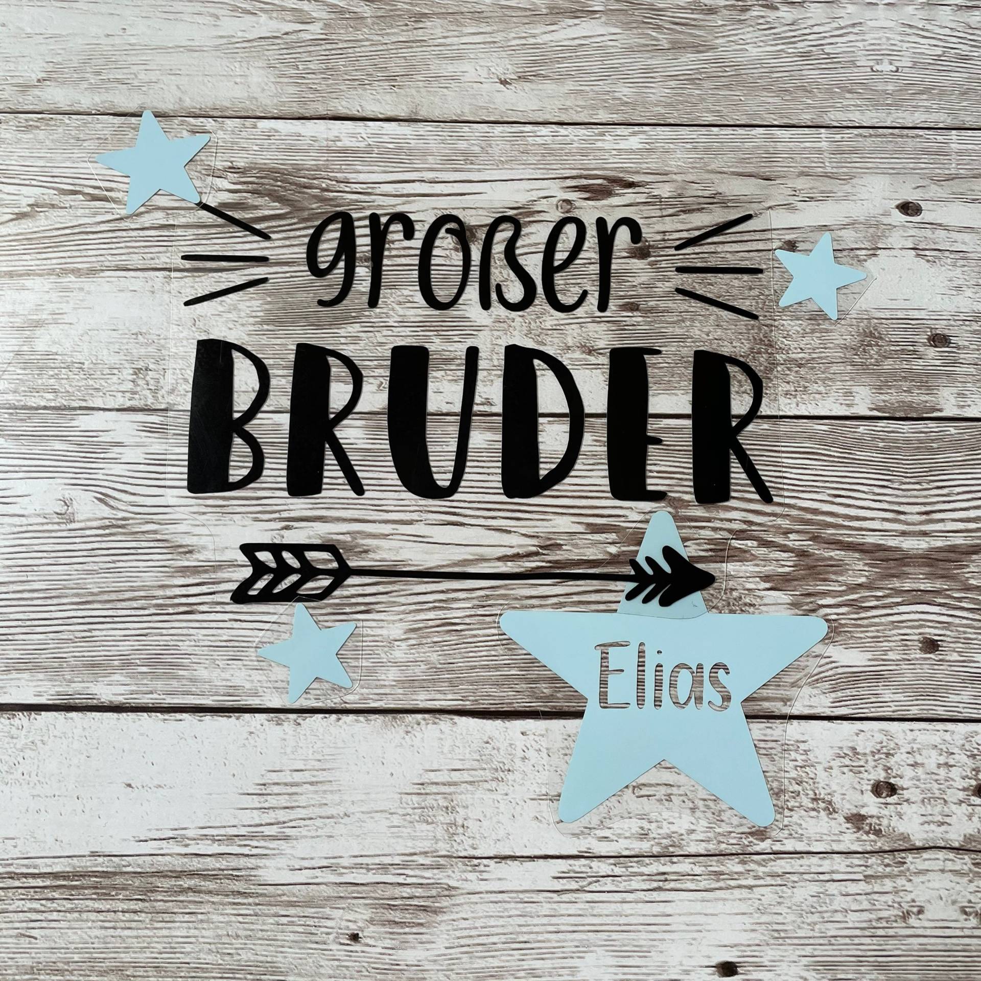 Bügelbild Großer Bruder Mit Namen, Personalisierbar von dasFraeuleinSchick