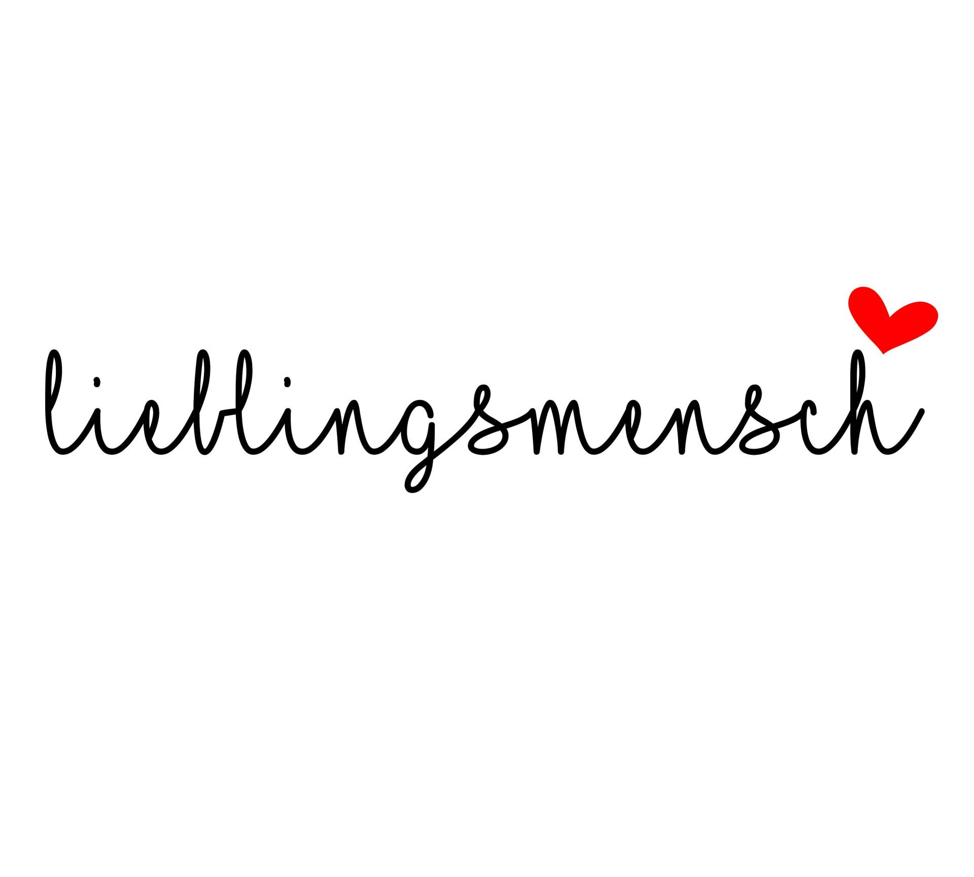 Bügelbild "Lieblingsmensch", Flexfolie, Glitzerfolie, Flockfolie von dasFraeuleinSchick