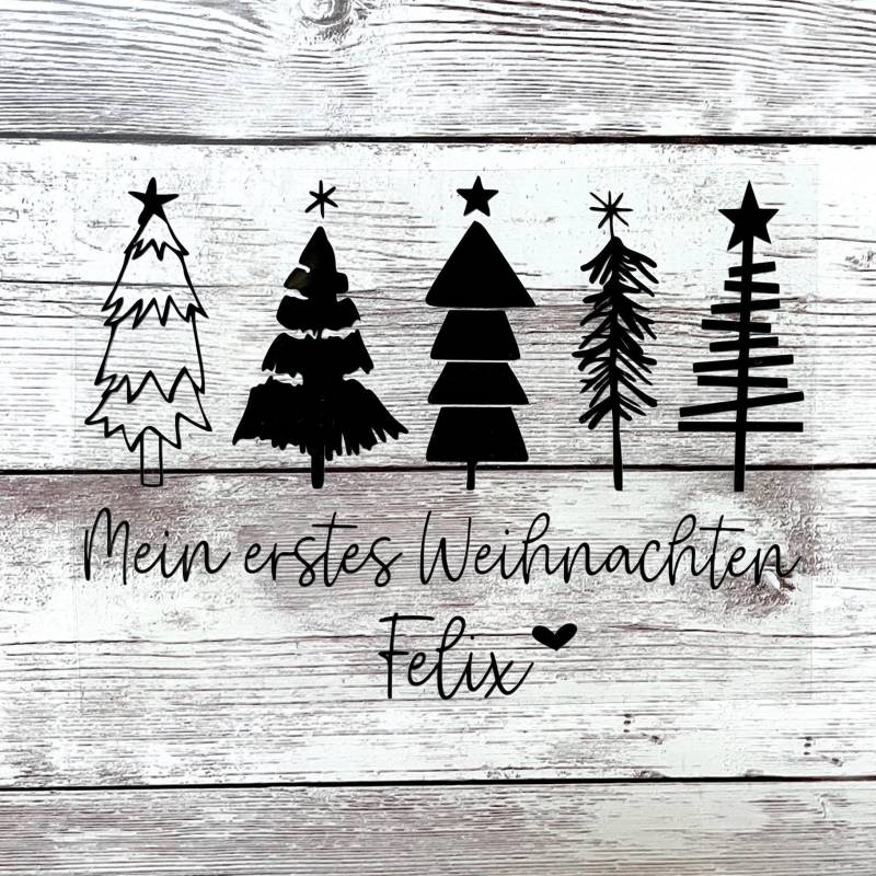 Bügelbild "Mein Erstes Weihnachten", Personalisiert Mit Namen, Geschenk Weihnachten von dasFraeuleinSchick